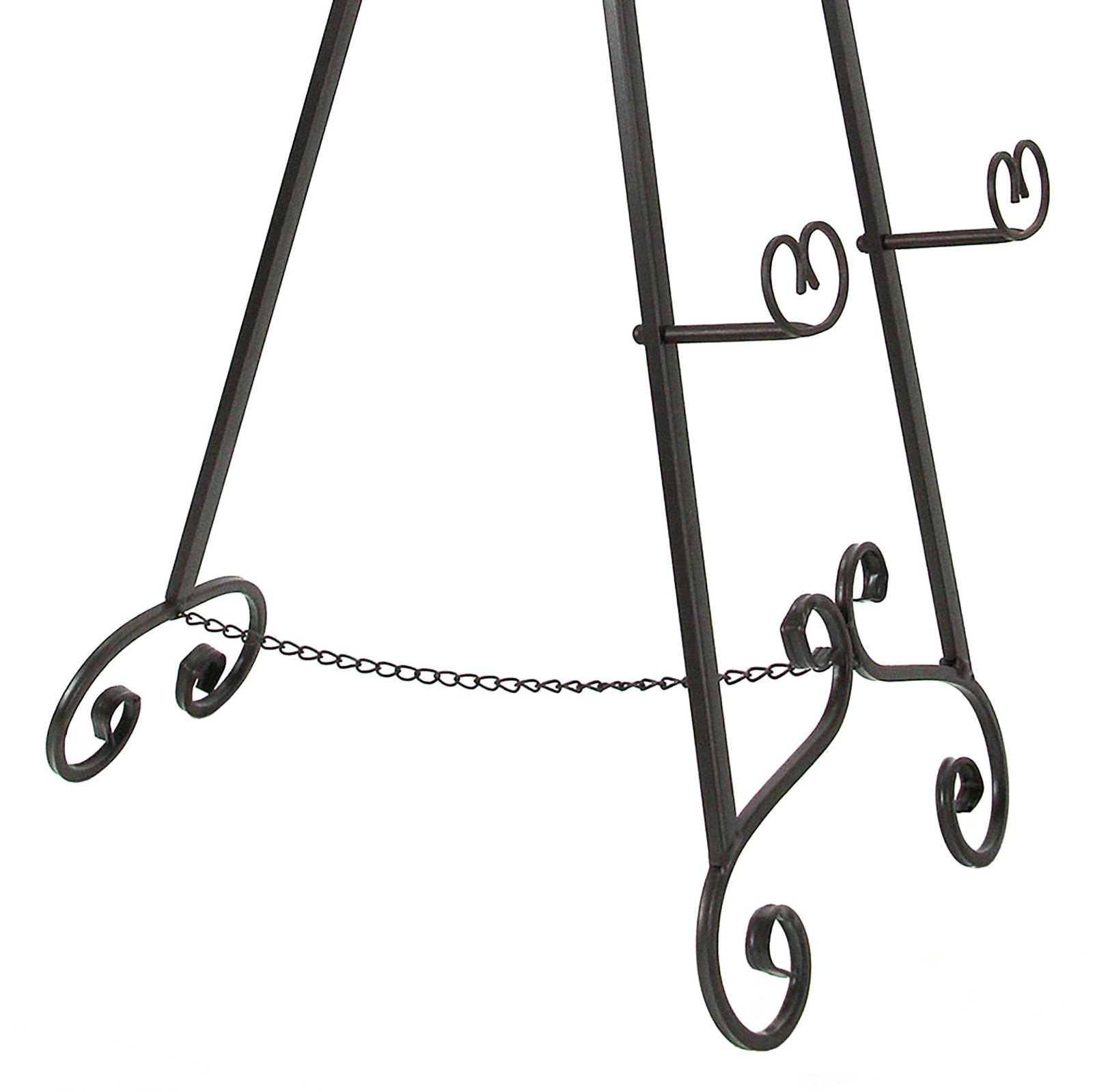 Private Label Large Bronze Finish Scroll Top Wrought Iron Art One Size, Brown