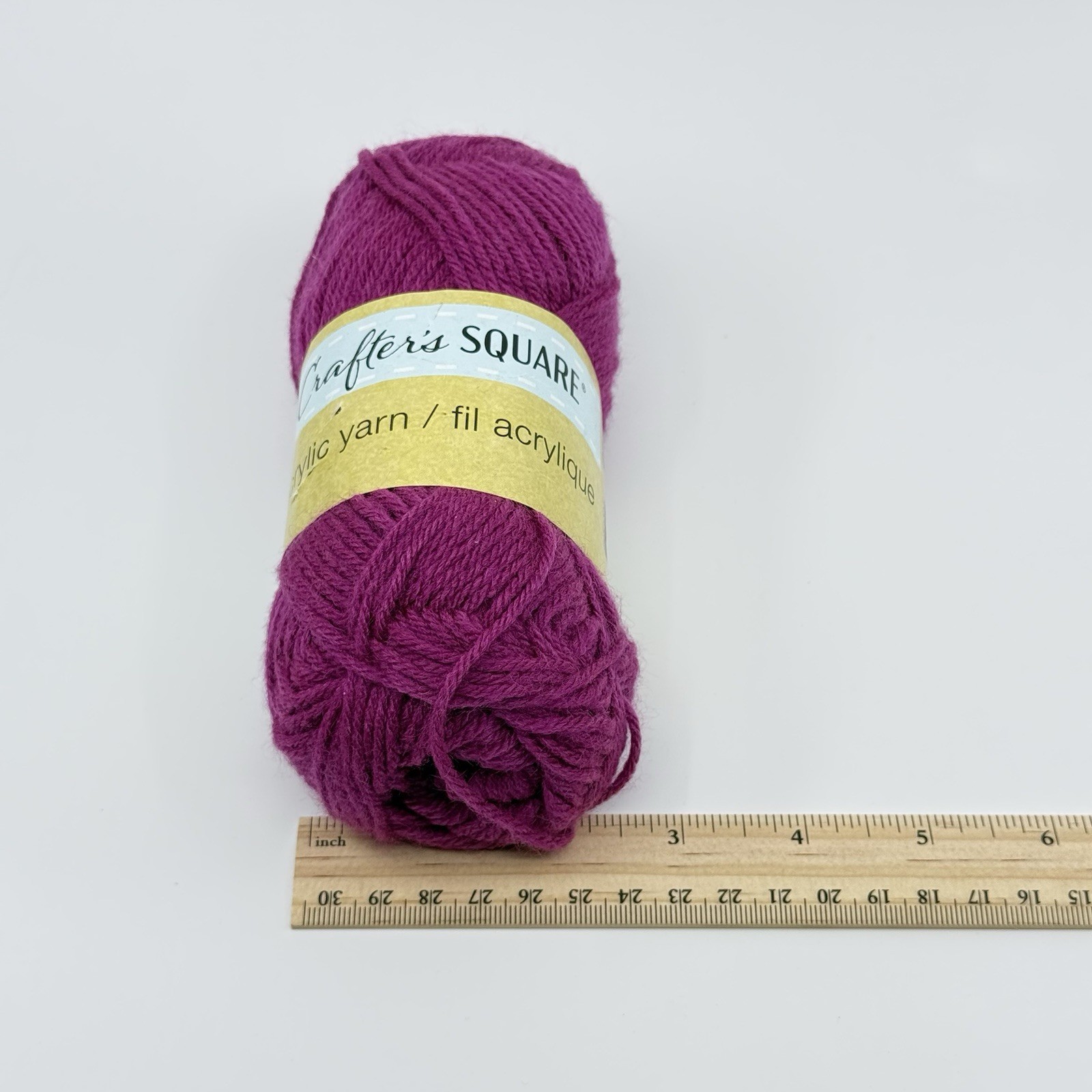 Crafter’s Square Acrylic Yarn Plum Purple 2.1oz 132yd Skein
