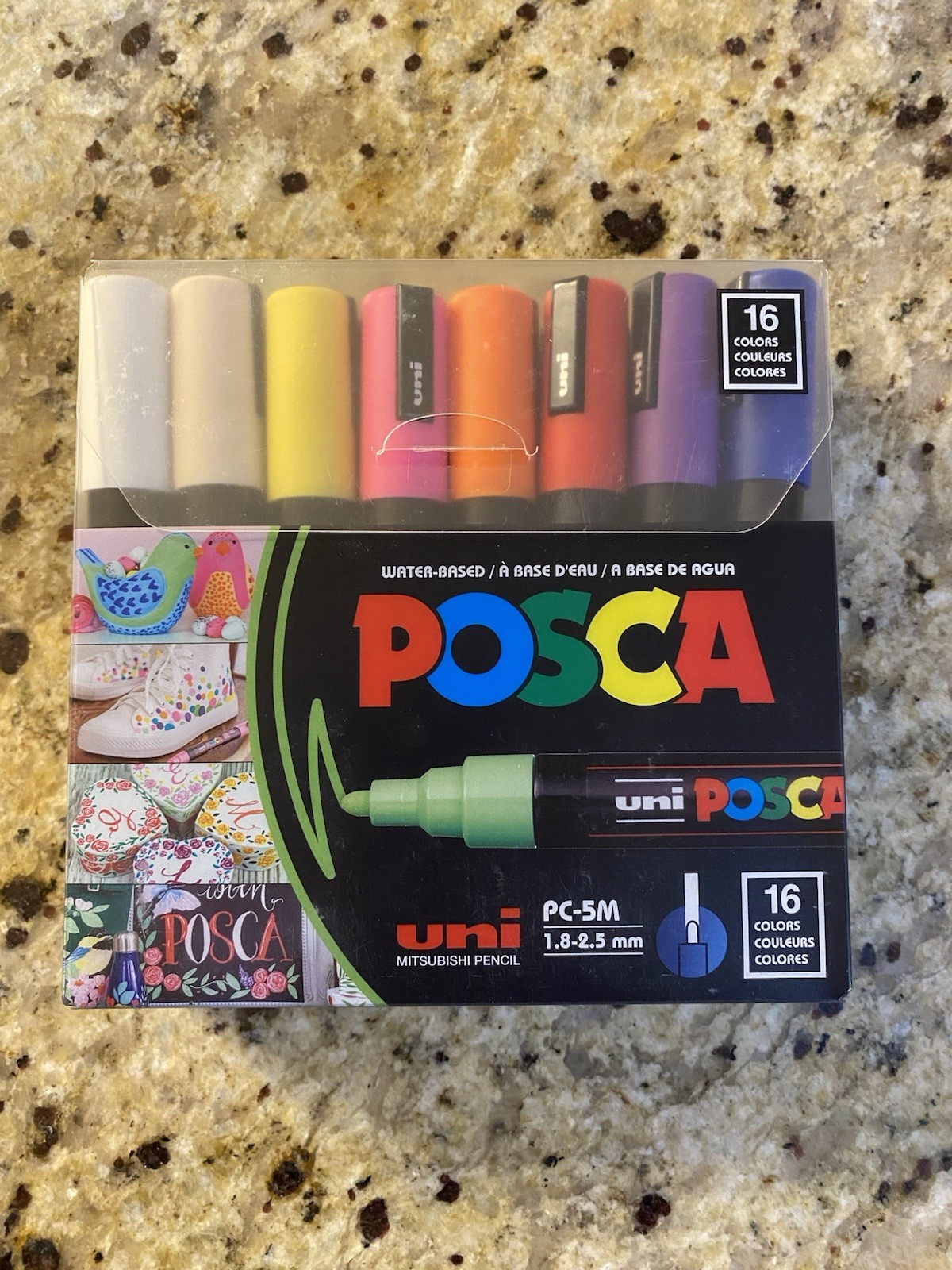 NEW Posca Acrylic Paint Marker Set Water-based 16 Color PC-5M Medium Point