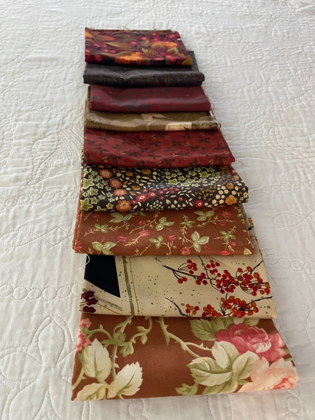 9 – Fabric Fat Quarters 18″ x 21″ ( Brown’s )