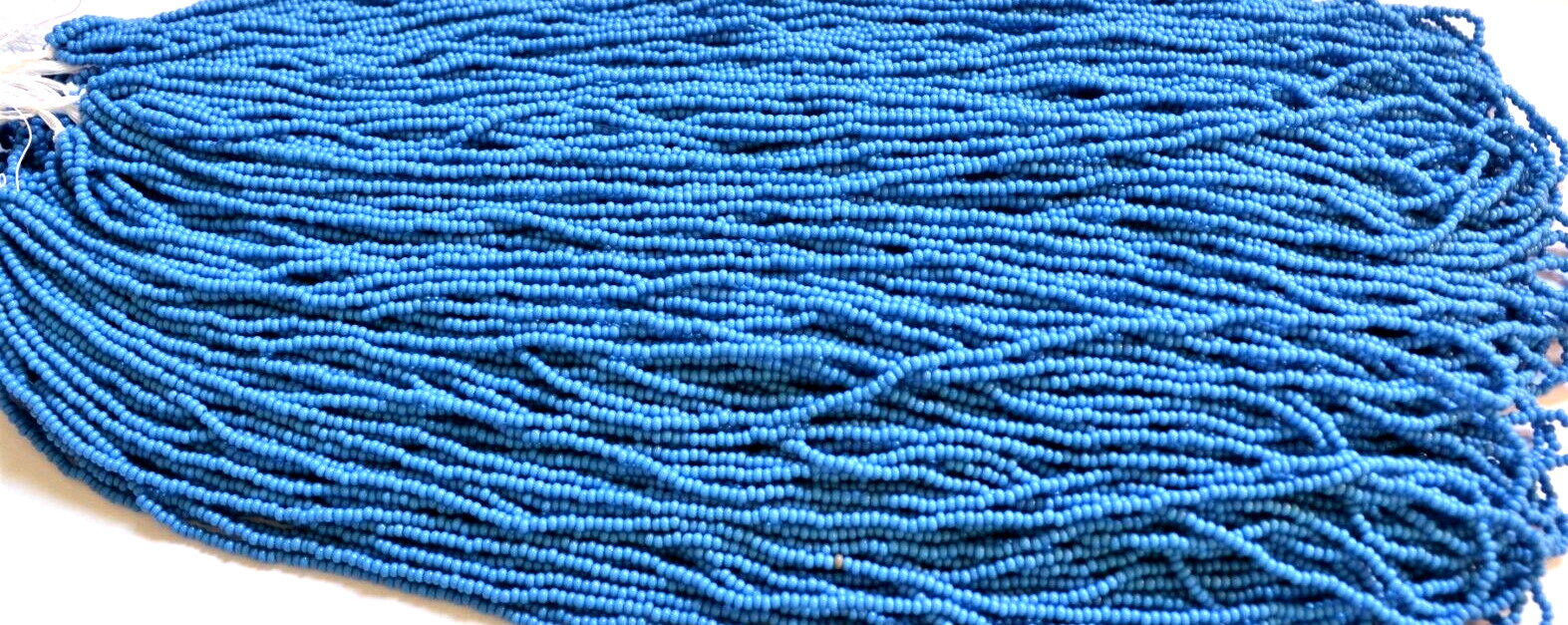 Turquoise DEEP Blue Czech PRECIOSA® glass 11/0 seed beads, 1 Hank (12 strands)