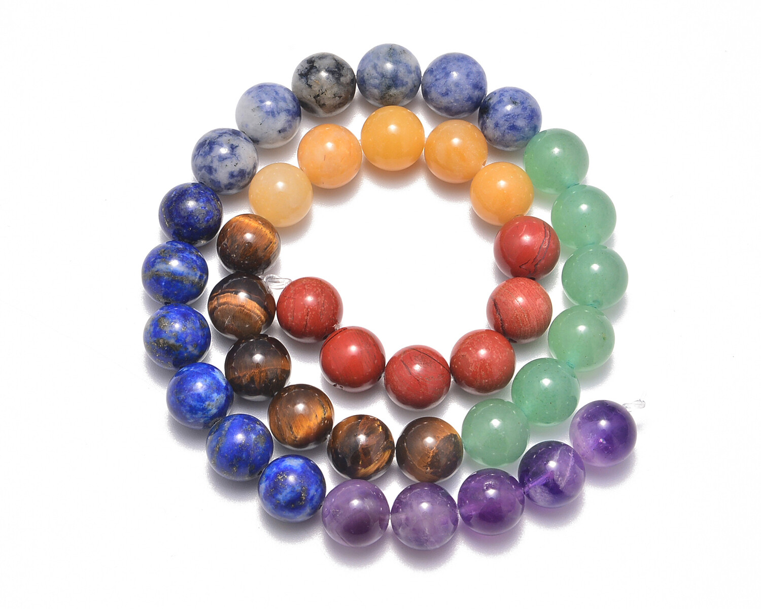 Healing Reiki 7 Chakras Yoga Natural Gemstone Round Beads 16″ 4mm 6mm 8mm 12mm
