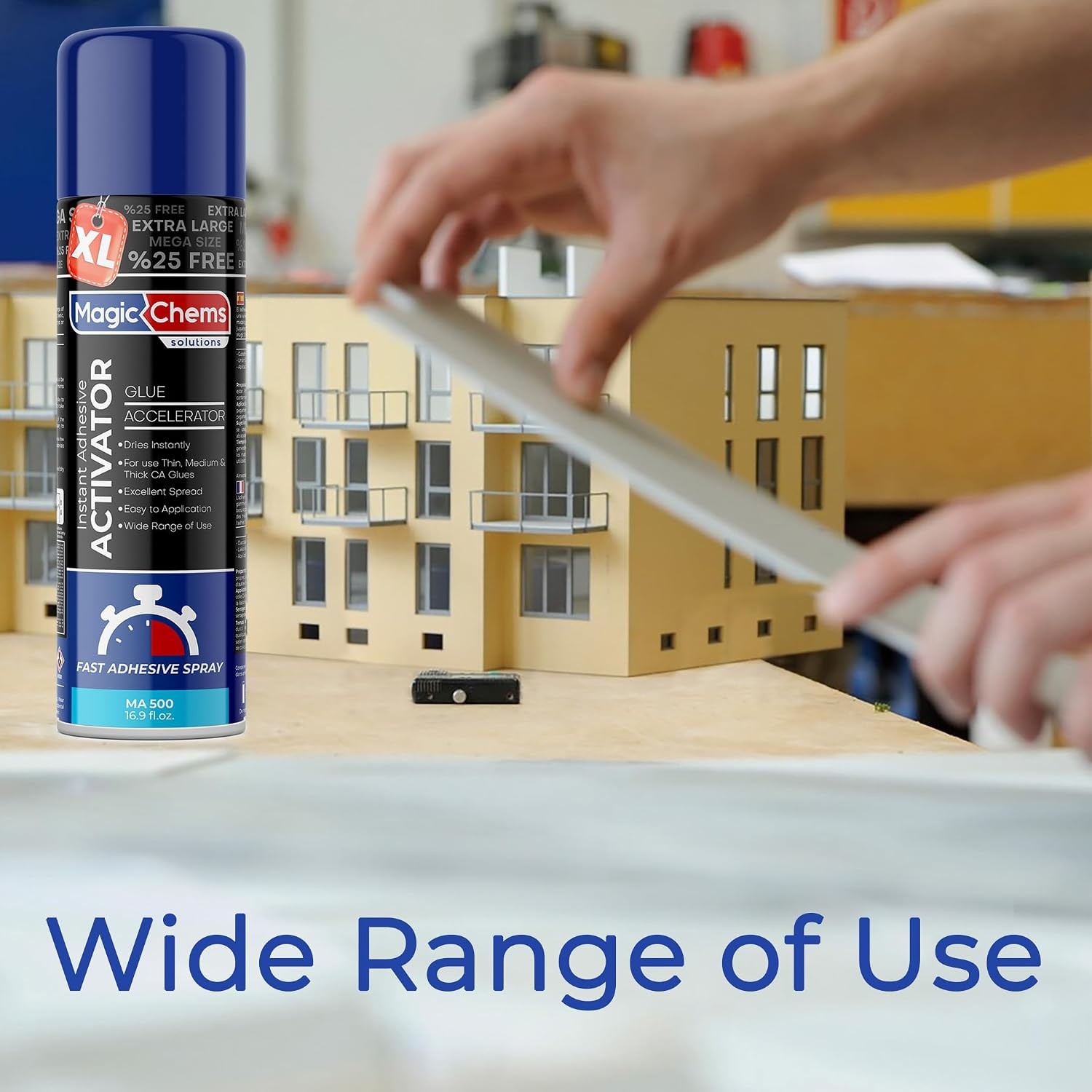CA Glue Accelerator Spray (16.9 fl oz), Cyanoacrylate Glue Accelerator 6 Pack