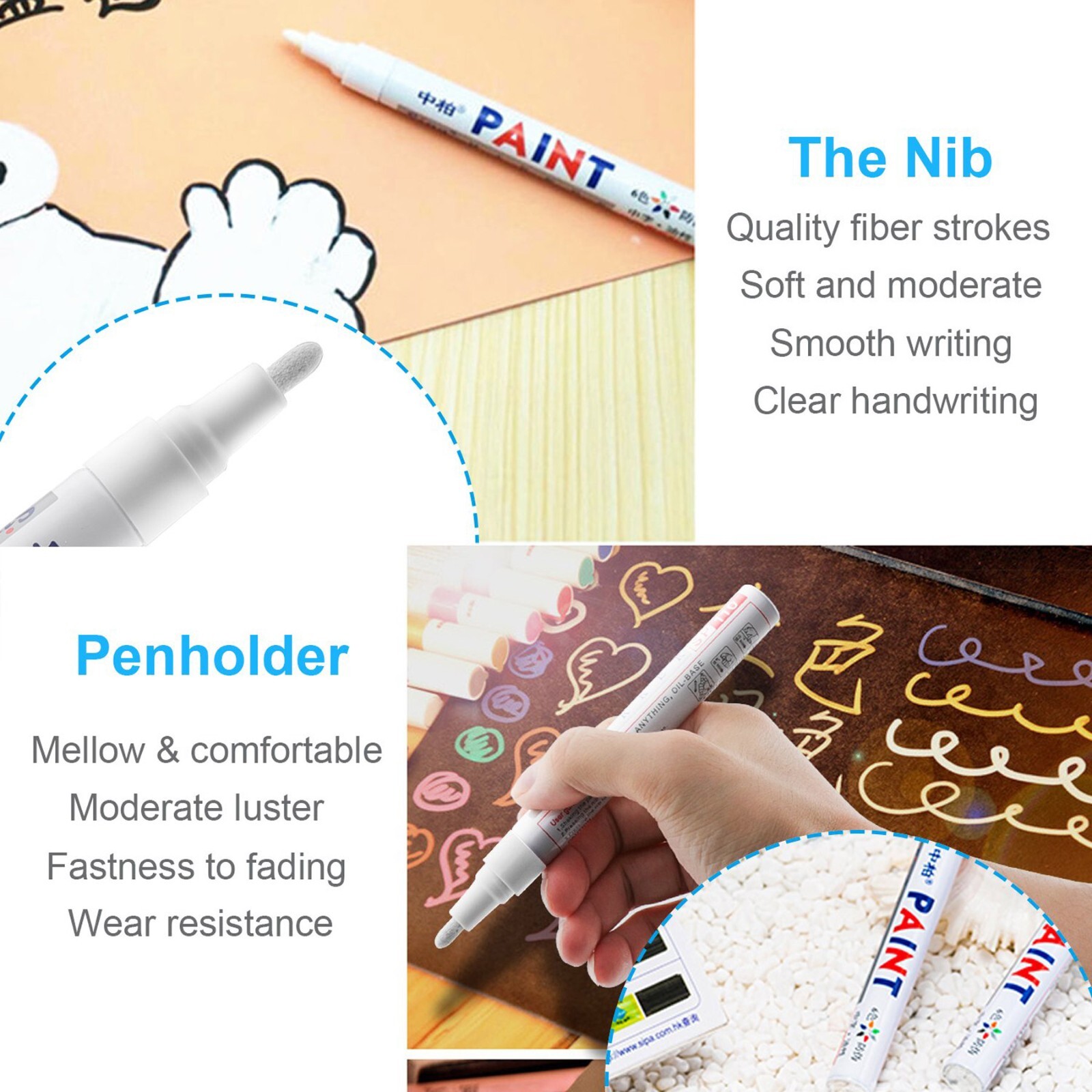 3-12 Paint Pen Marker Waterproof Permanent Car Tire Lettering Rubber