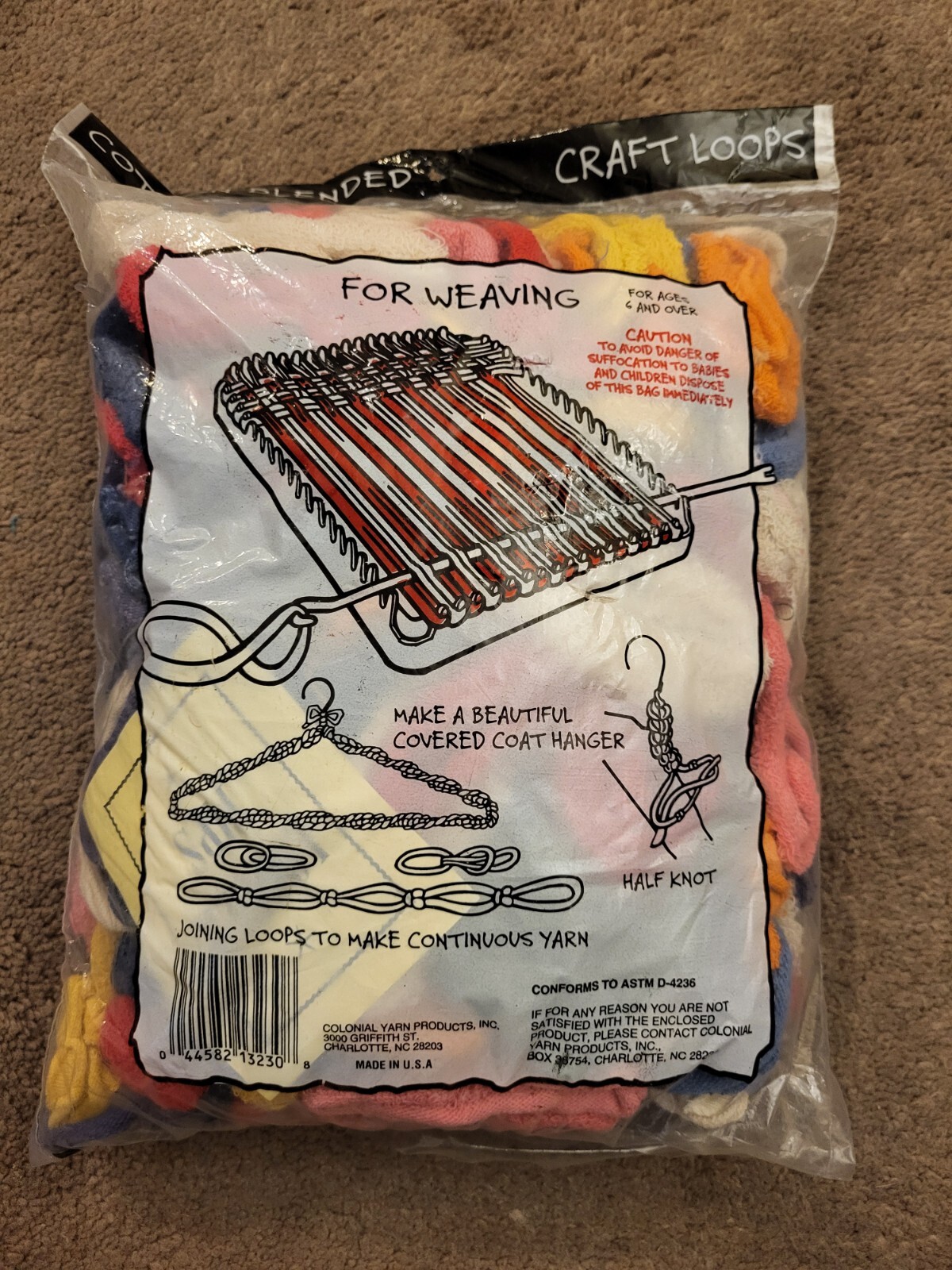 CREATE A CRAFT COTTON BLEND WEAVING LOOPS CROCHET BRAID HOOK MULTICOLORS NEW!
