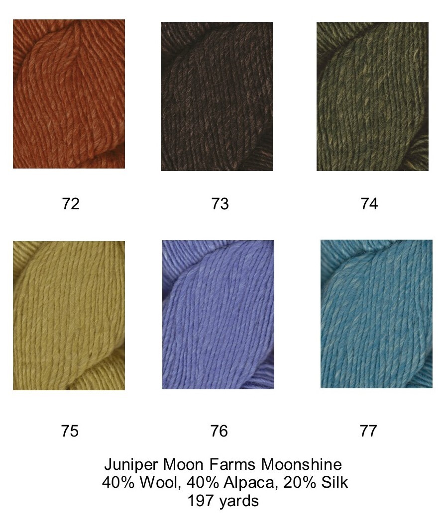Juniper Moon Farms Moonshine Yarn: 6 newest colors available
