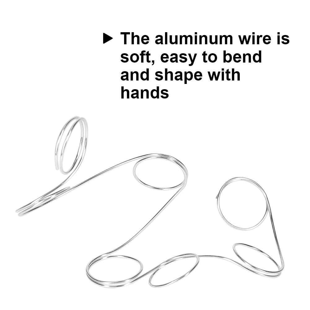 Tenn Well 165ft 18 Gauge Aluminum Wire Silver Bendable for 18 Gauge,
