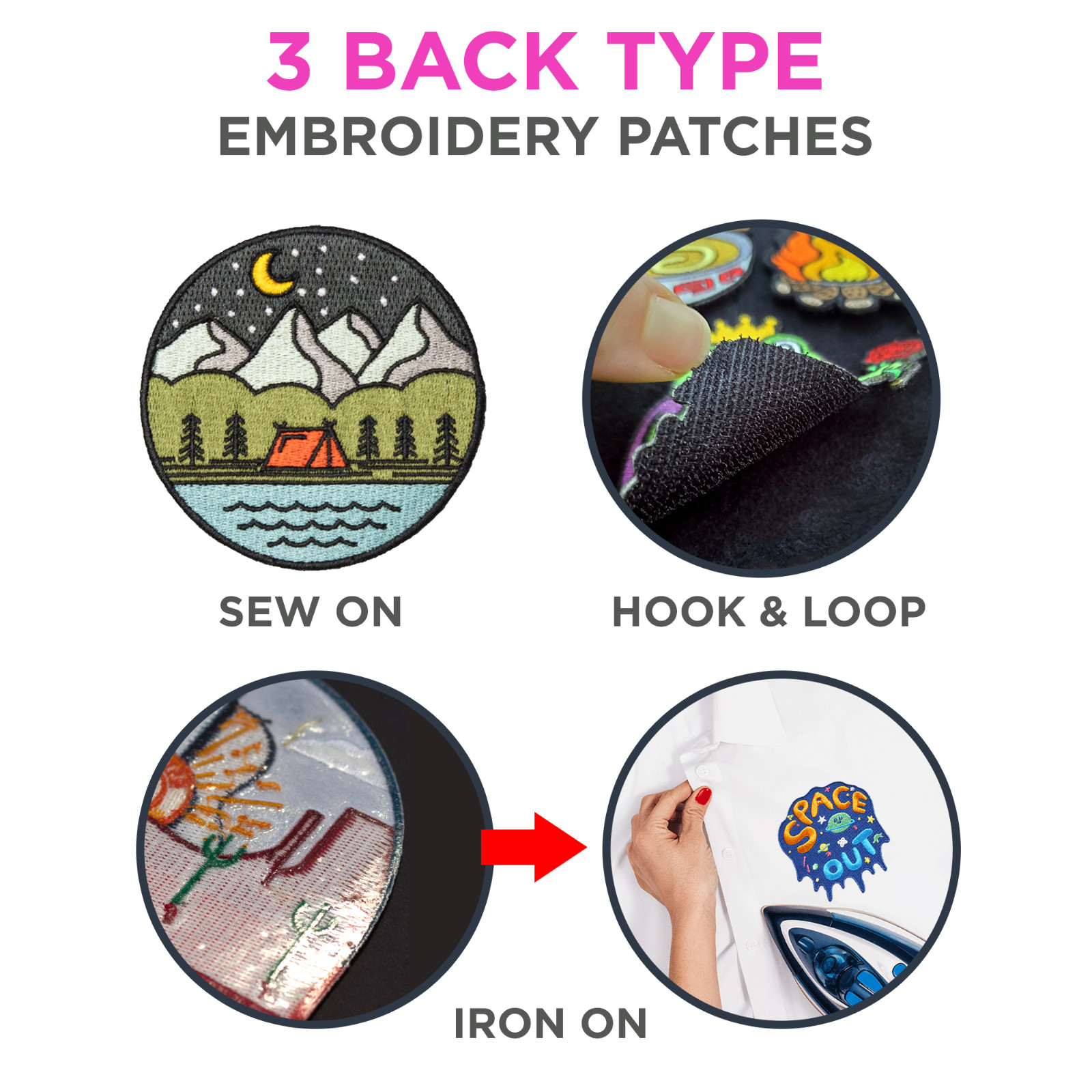 Custom Embroidered Logo Patch, Personalized Logo Patches, Sew on/Iron On Patch