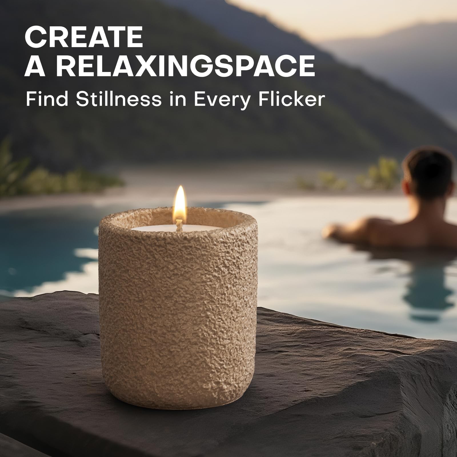 Scented Candles for Home, Natural Soy Wax Candle Gift, Non-Toxic Cement Jar C…