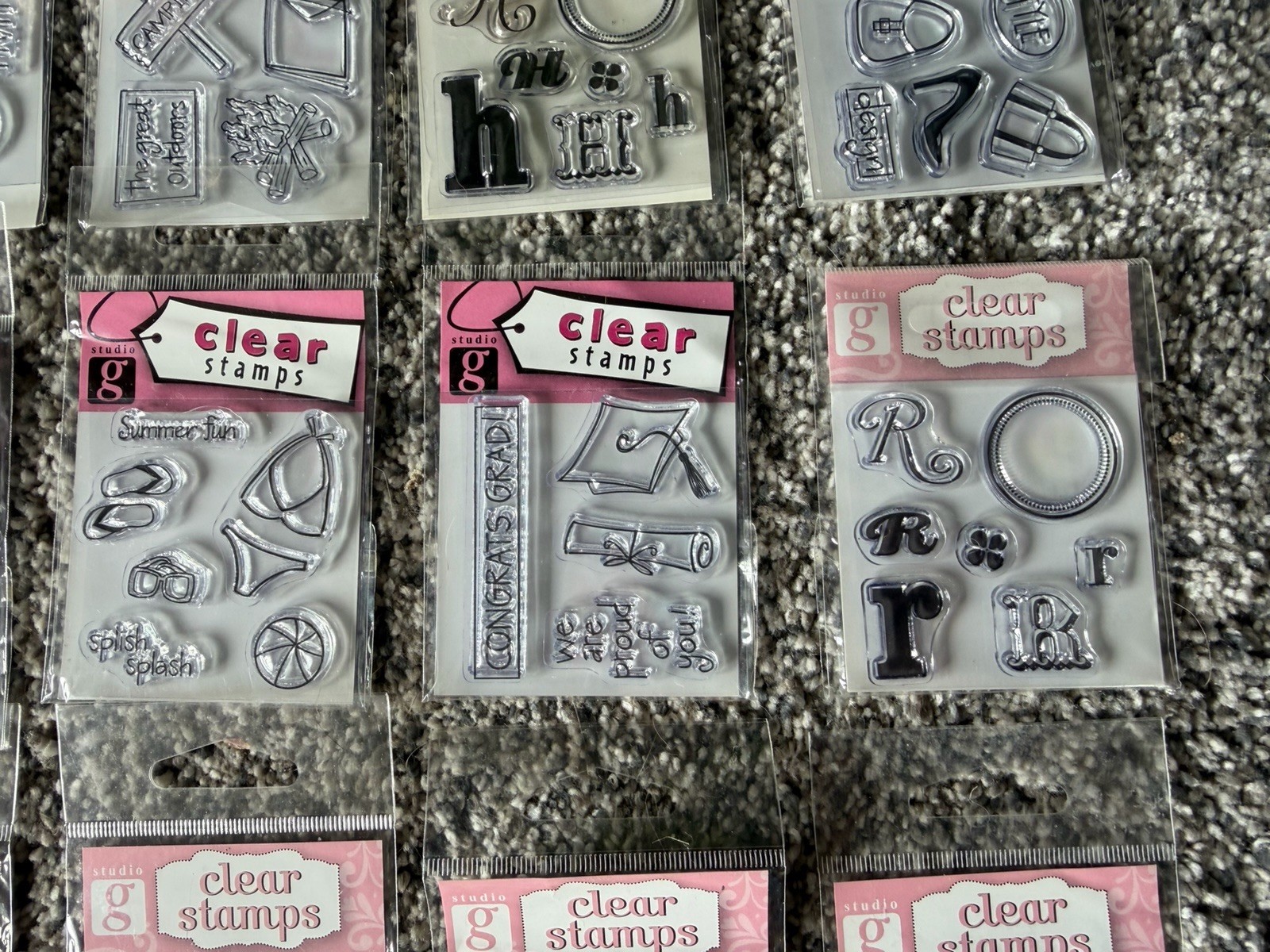 Clear Stamps Unused Lot Of 27 g Studio