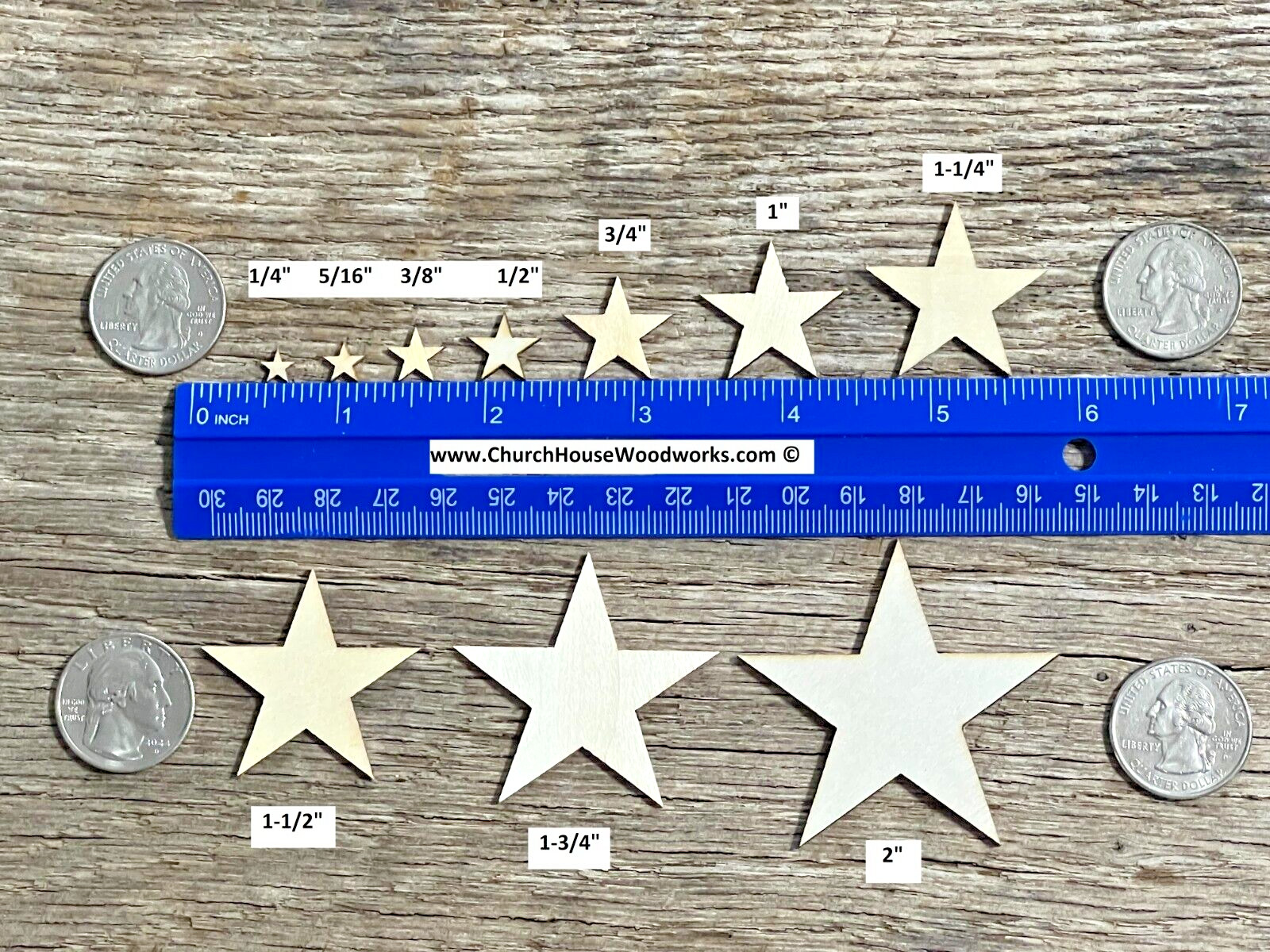 Wood Star Wooden Stars