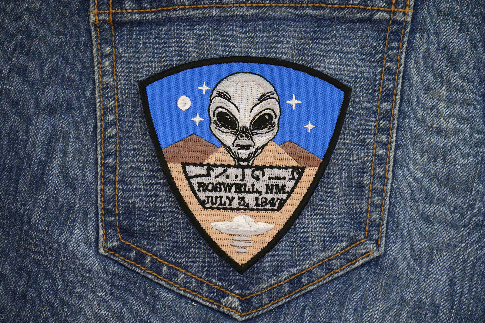 Roswell New Mexico Alien Patch – 3.5×3.6 inch – P7770