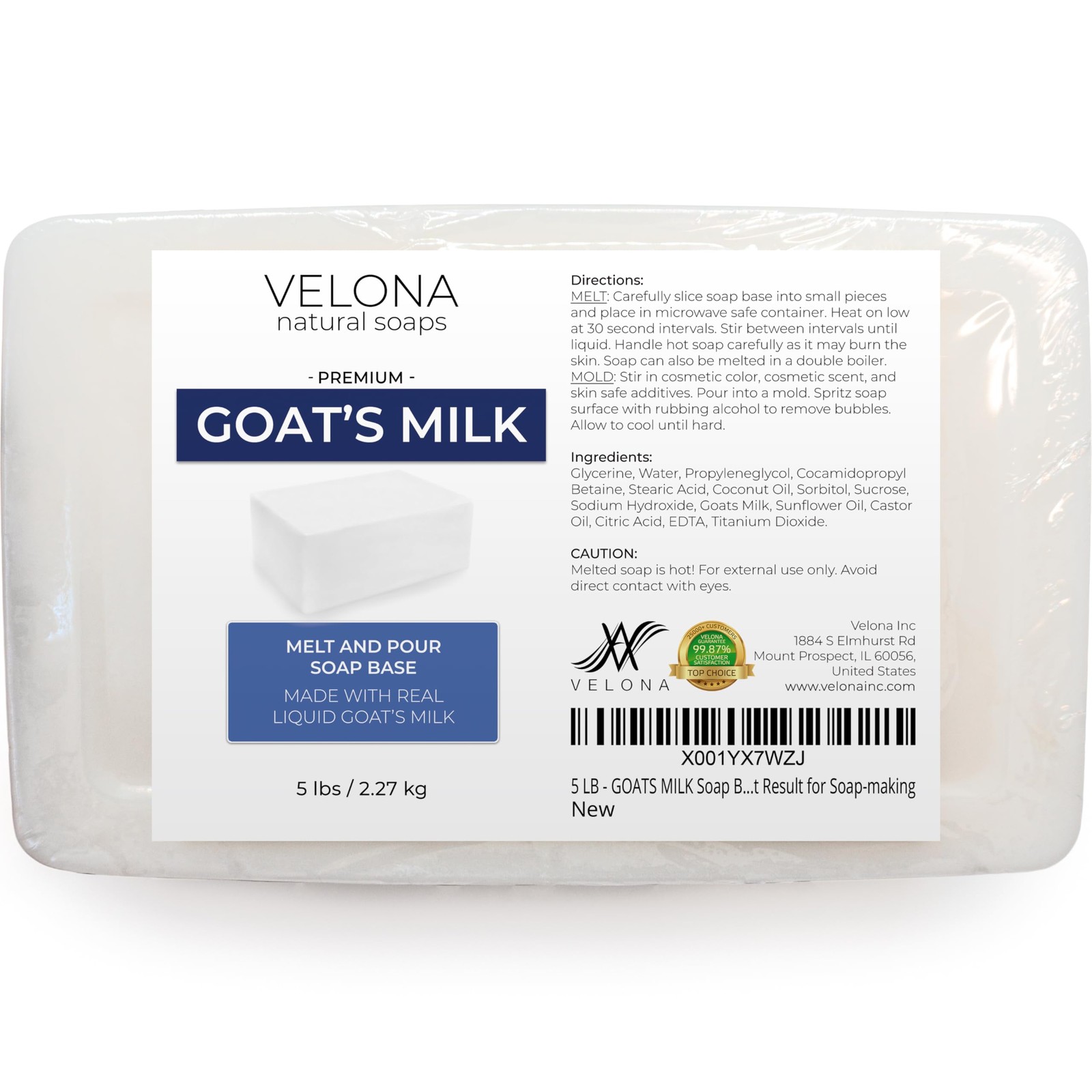 Velona 10 Lb – Goats Milk Soap Base Sls/Sles Melt And Pour Natural Bars For The