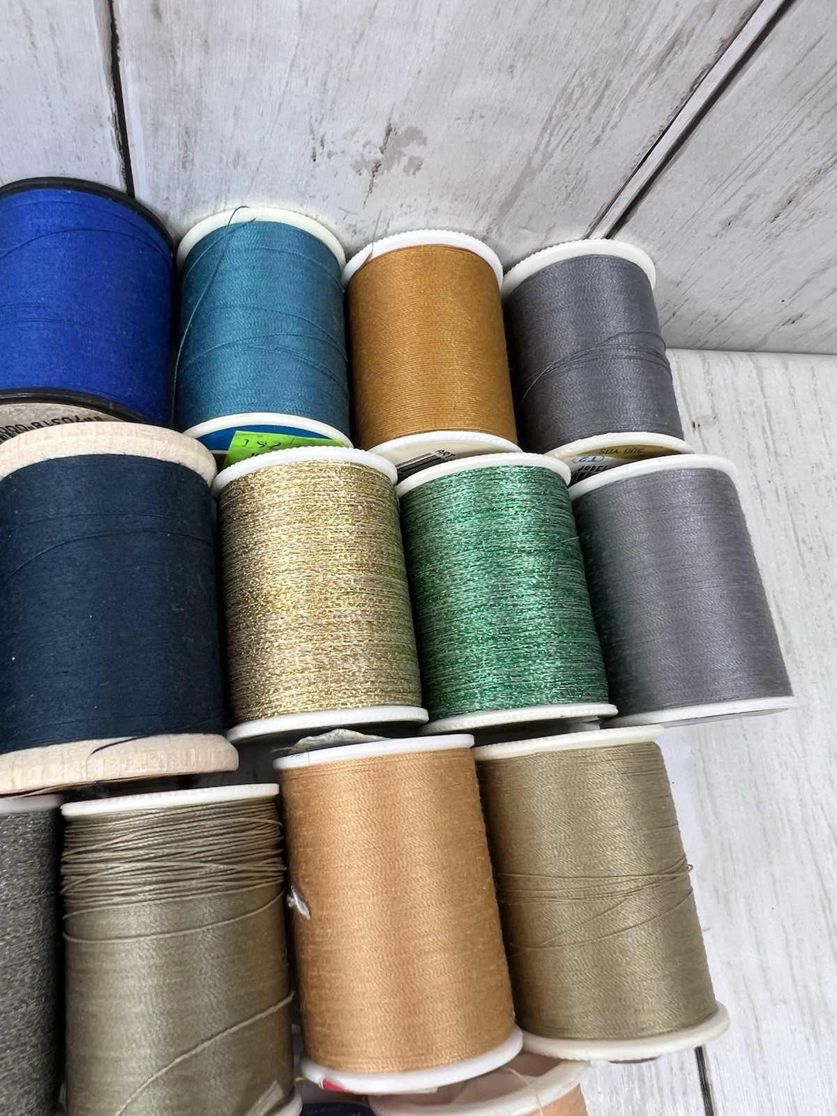 Sewing Thread Spools Mixed Colors Some Vintage Various Brands Colors Lot of 50