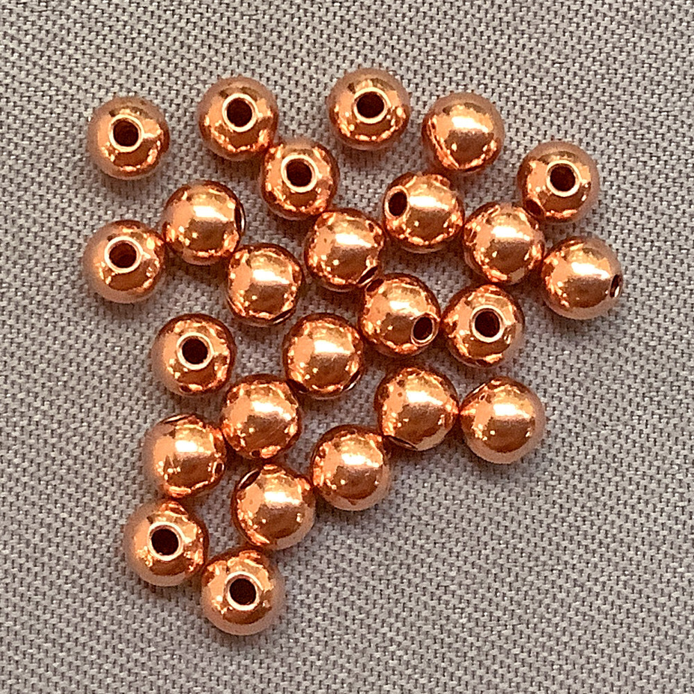 Round Ball Beads 3mm Solid Copper Q25 Per Pkg