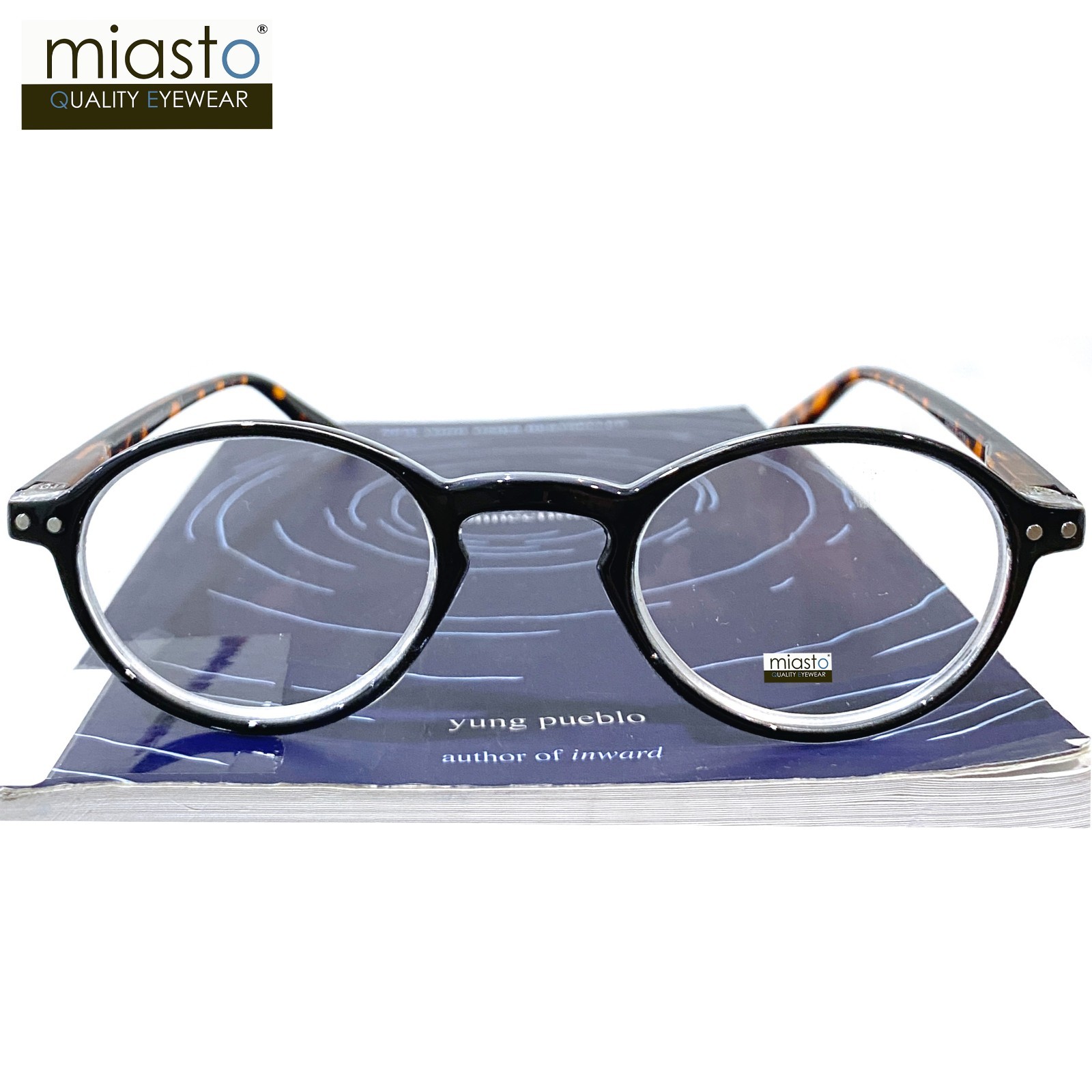 NWT$39.99 MIASTO RETRO ROUND KEYHOLE PREPPY READER VINTAGE READING SPECS GLASSES