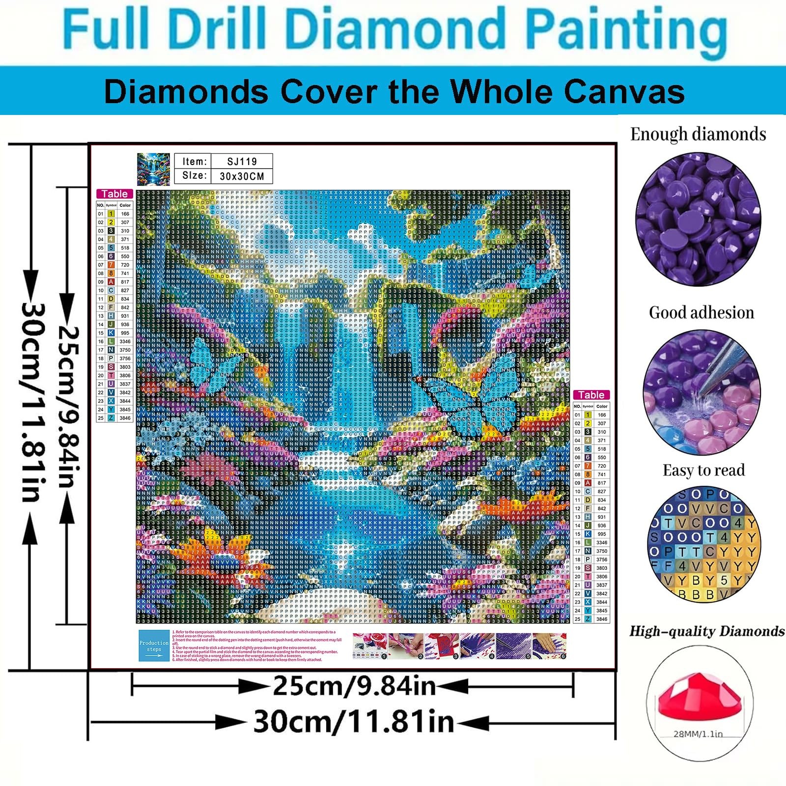 Flowers Butterflies 5D Diamond Art Kits for Adults Beginners Waterfall Diamon…