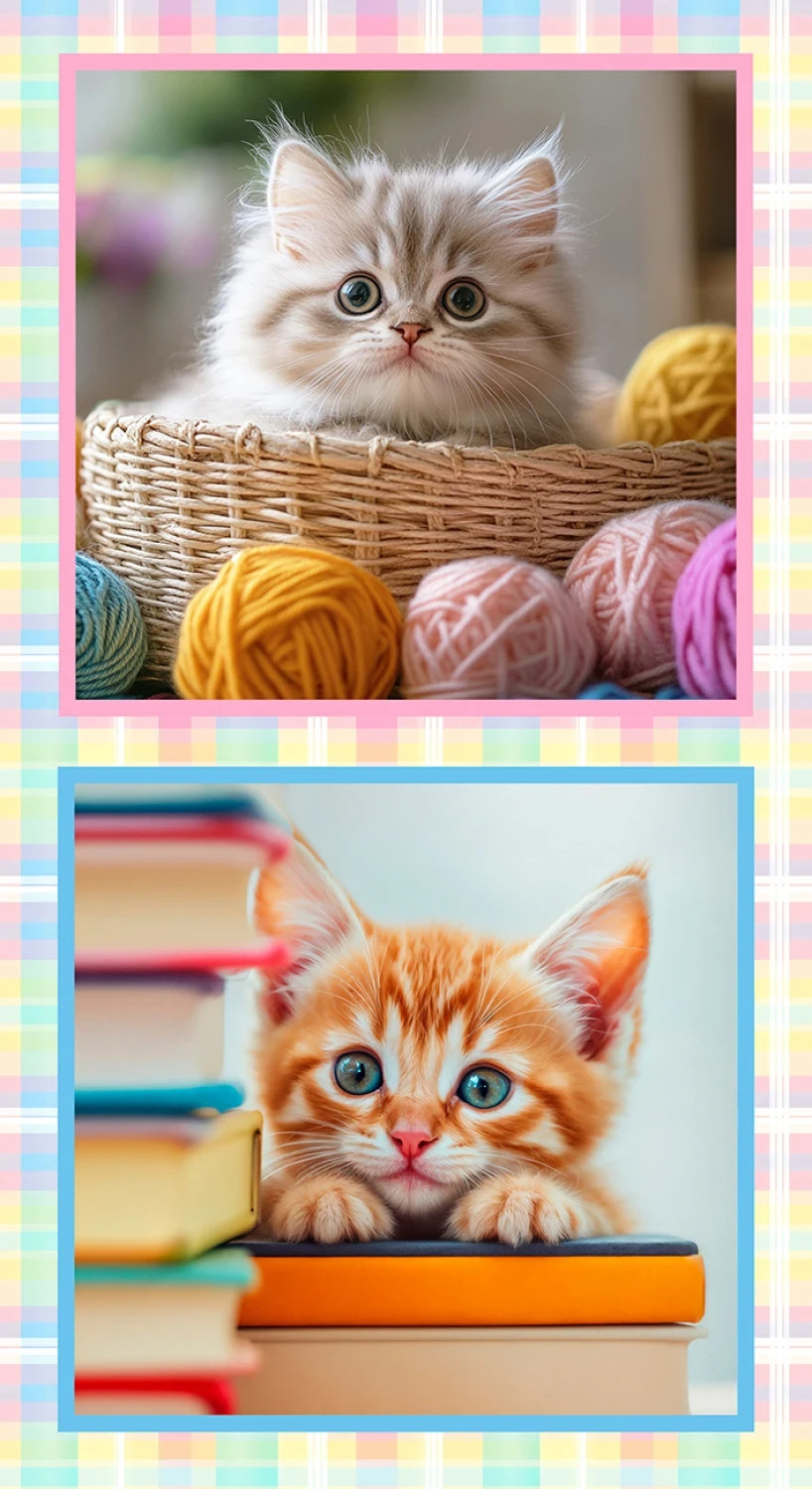 24in x 44 Panel Purrfect Stitches Digitally by KK Fabrics Collection