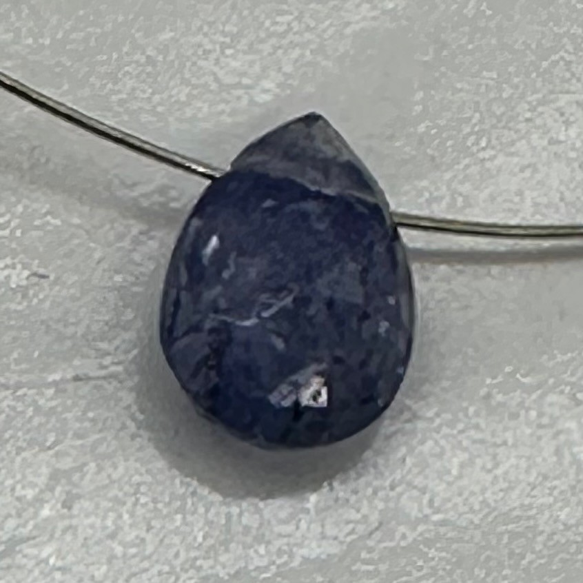 Natural Lavender Sapphire Faceted Briolette Bead | 1.19 cts | 8x6mm |