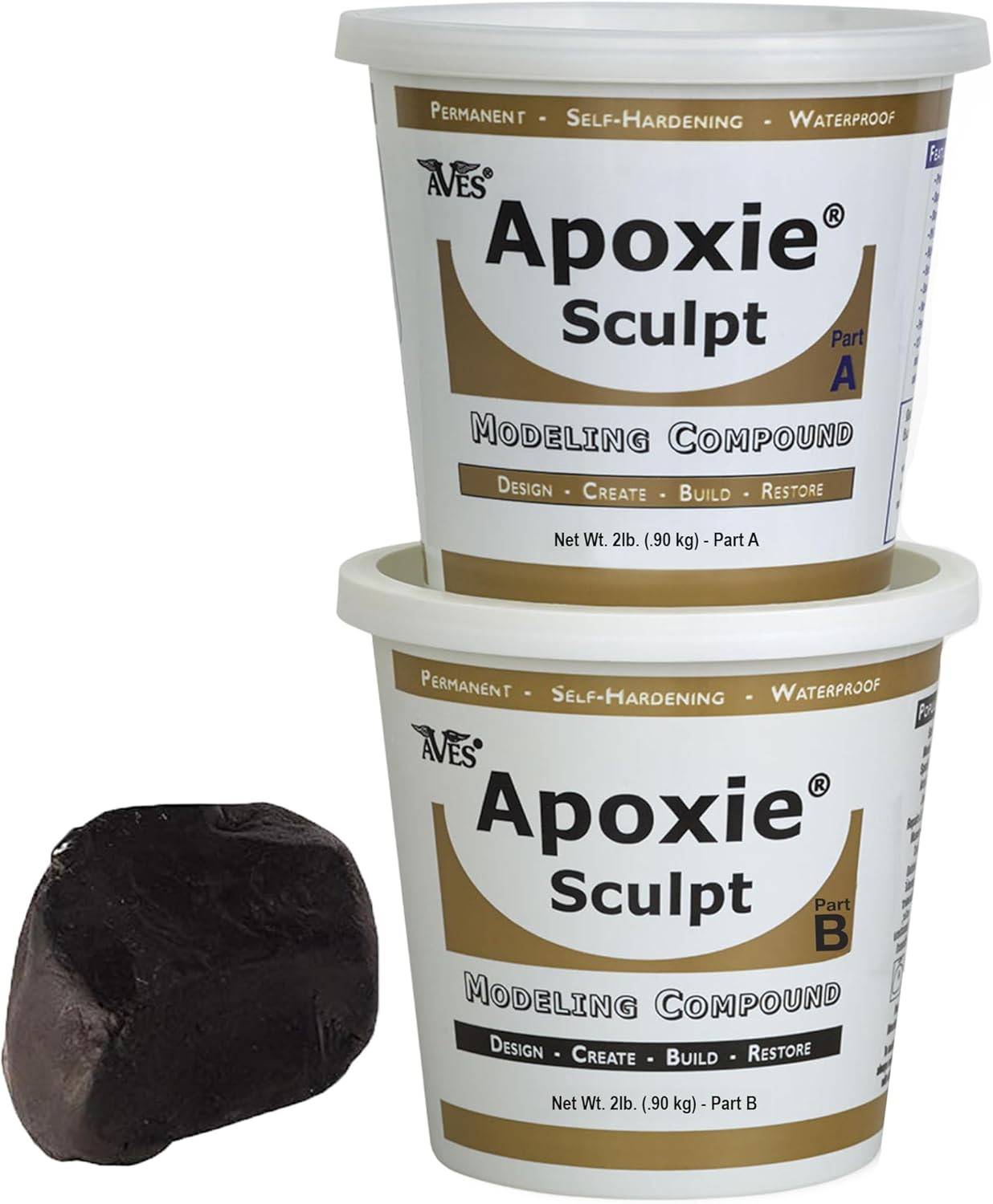 Apoxie Sculpt – 2 Part Modeling Compound (A & B) – 4 Lbs, Apoxie Sculpt for Scul