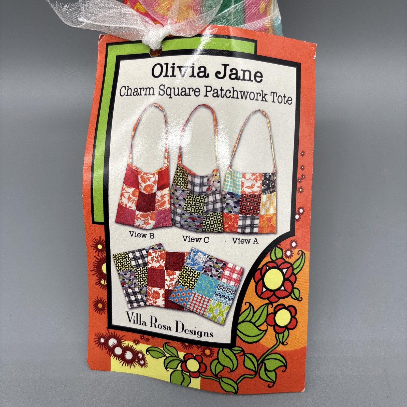 Villa Rosa Designs Olivia Jane Charm Square Patchwork Tote Bag Quilt Kit