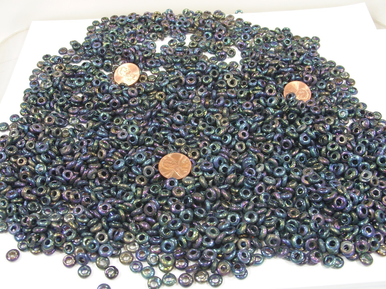 2 Pounds Metal Mix Color India Spacer Glass Beads Wholesale Bulk Lot (FY-903)