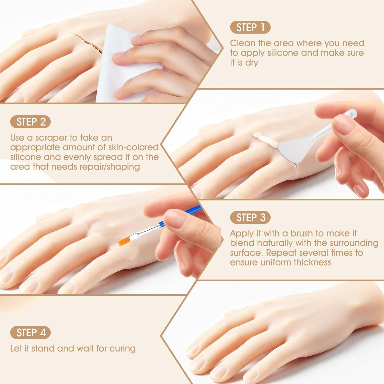 Silicone Glue, Skin Color High-Flexibility Instant Silicone Adhesive Glue, Seaml