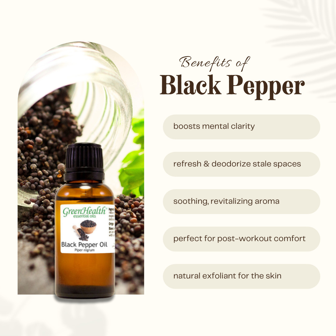 5 ml Black Pepper Essential Oil (100% Pure & Natural) – GreenHealth
