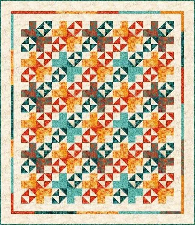 Hoffman – Bali Batiks – Monarch Migration – Leafy Branches – Viridian, BTY
