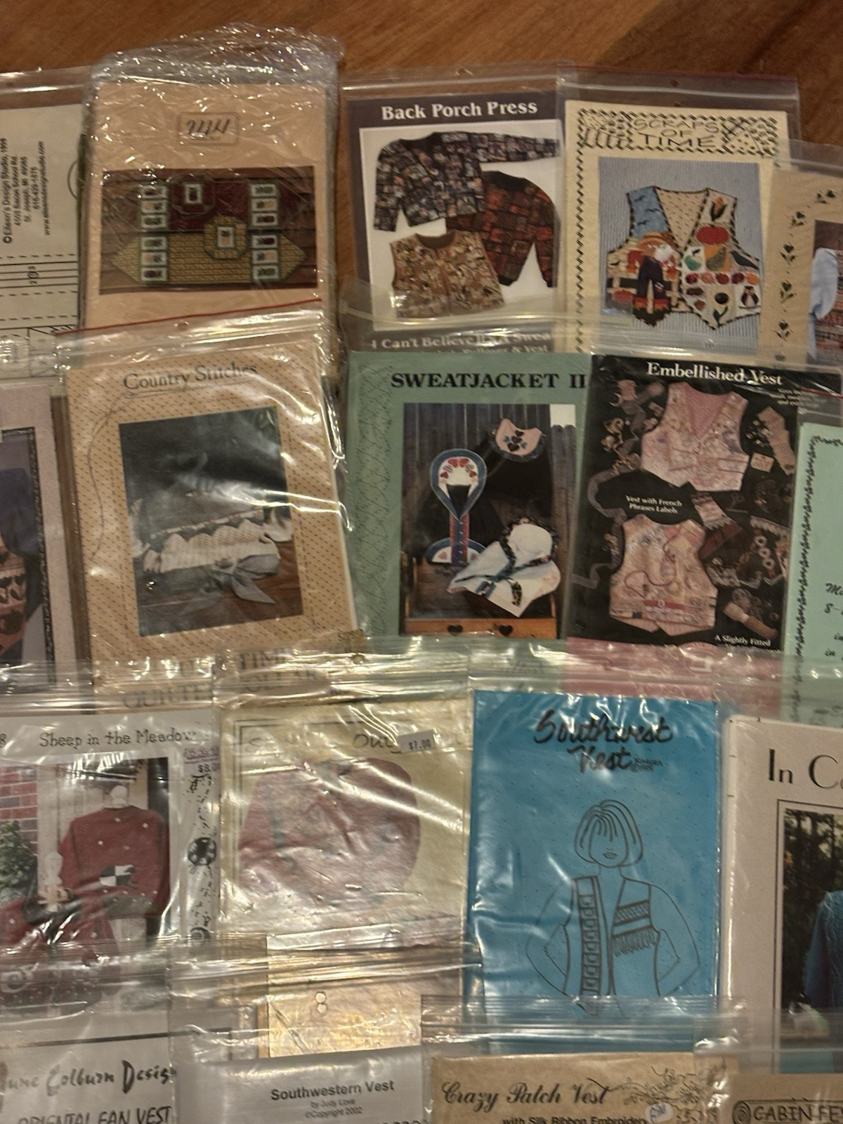 Wholesale Lot X 36 Patterns All Sizes Vests Clothing Country Homespun Cottage (2