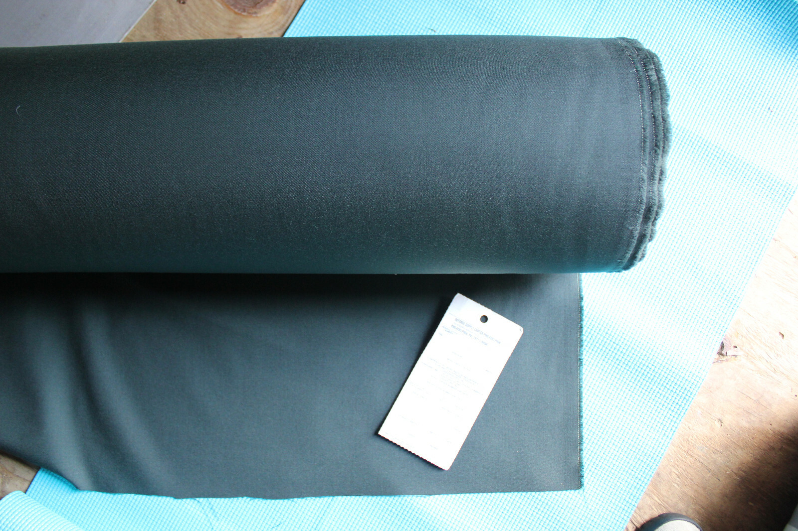 7 yard 60″ wide Dark Green Wool Blend fabric for apparel fashion crafting draper