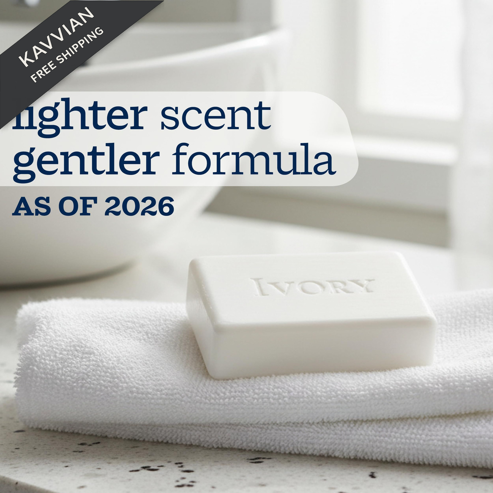 Ivory Gentle Bar Soap, Designed for Whole 3.17 Ounce (Pack of 10), White