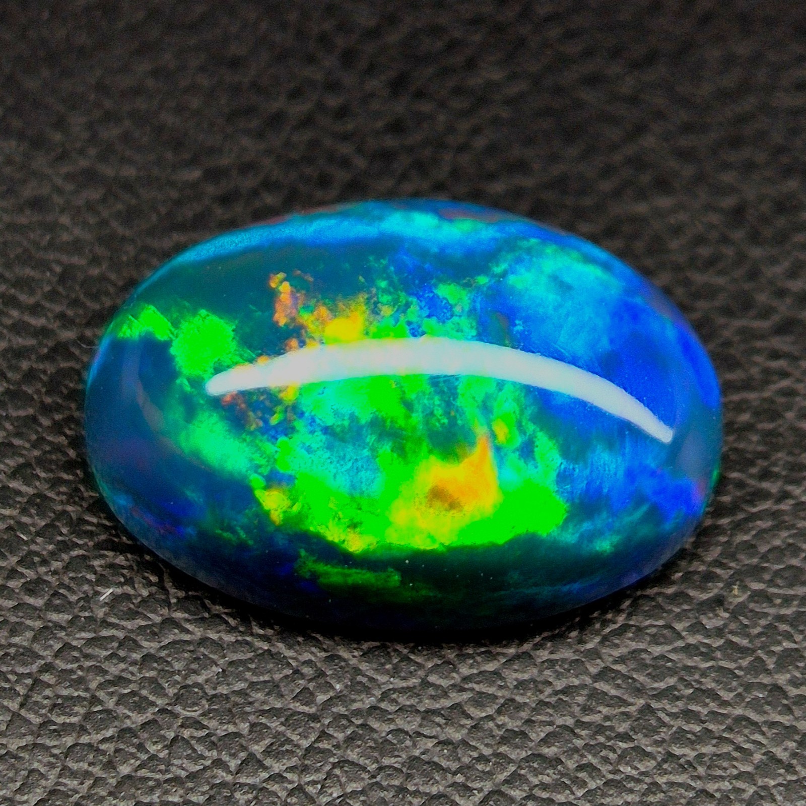 Multi Fire Natural Ethiopian 6.90 Carat Opal Gemstone Cabochon Size 15x10x7mm