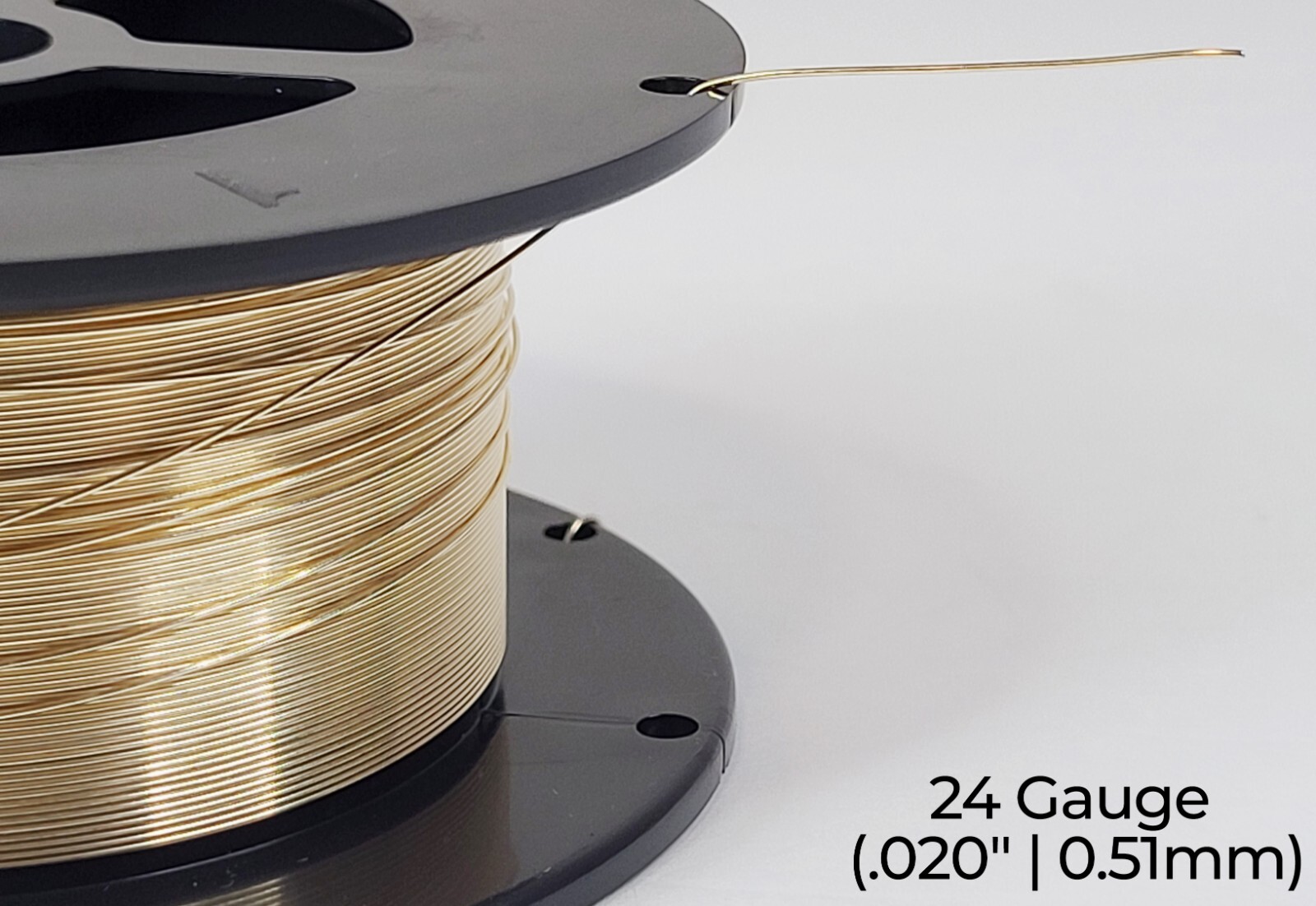 14/20 Yellow Gold-Filled Wire | Round | Dead Soft | 10-30 Gauge | 1-10 ft | USA