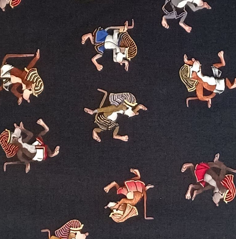 EGYPTIAN TOSSED MICE Paw Prints of Egypt M. E. Hordyszynski M Miller Cotton 3 YD