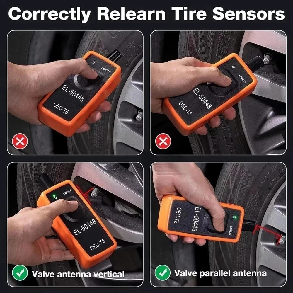 TPMS Relearn Tool, Automotive Tire Pressure Monitor Sensor Activation Reset Tool