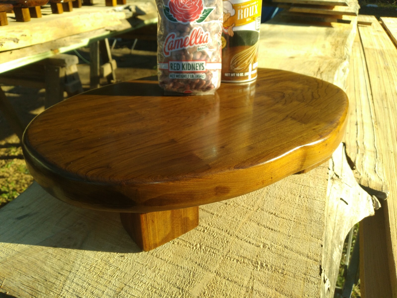 REAL Old Growth Sinker Cypress Wood Bonsai Shower Stand Table Returns Accepted!