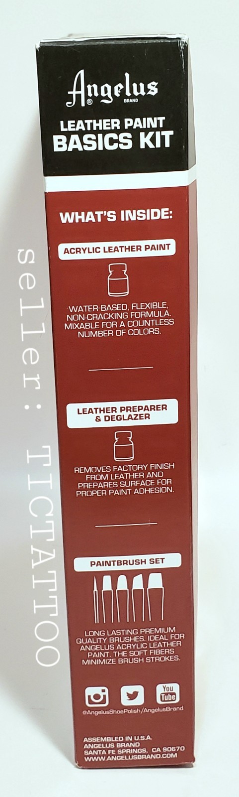 🔥 Angelus Leather Paint Basics Kit 11pc Set Paints Brushes NIB NEW