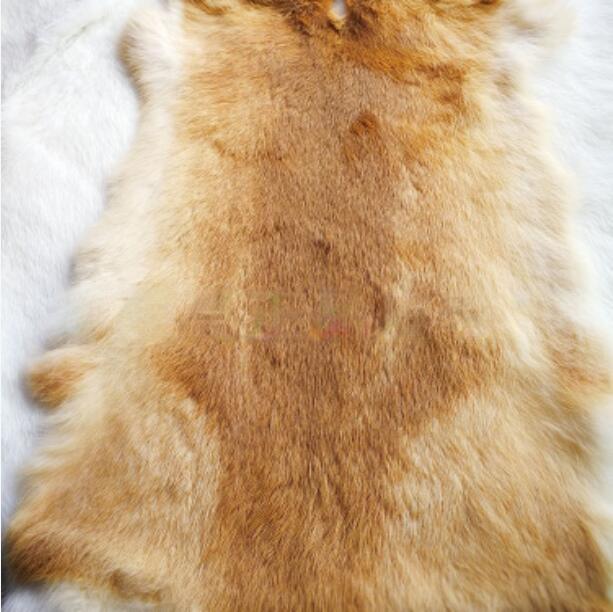 5PCS Real Farm Rabbit Skin Pelts Fur Hides Natural Soft Leather Tanned DIY Craft