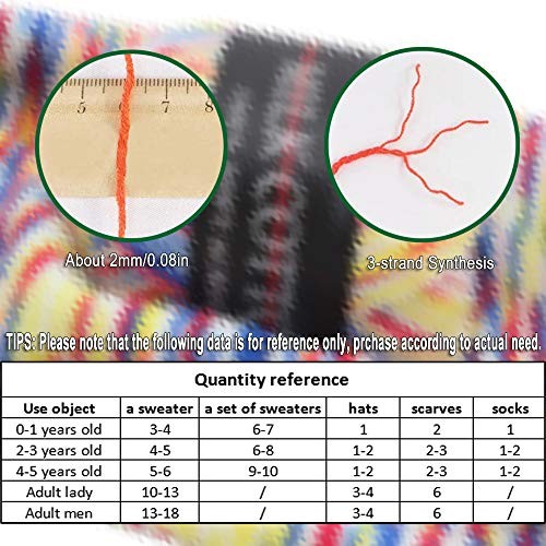 6 Pack Yarn Skeins Assorted Colors Crochet Yarn, Acrylic Yarn Skeins, 6 colors