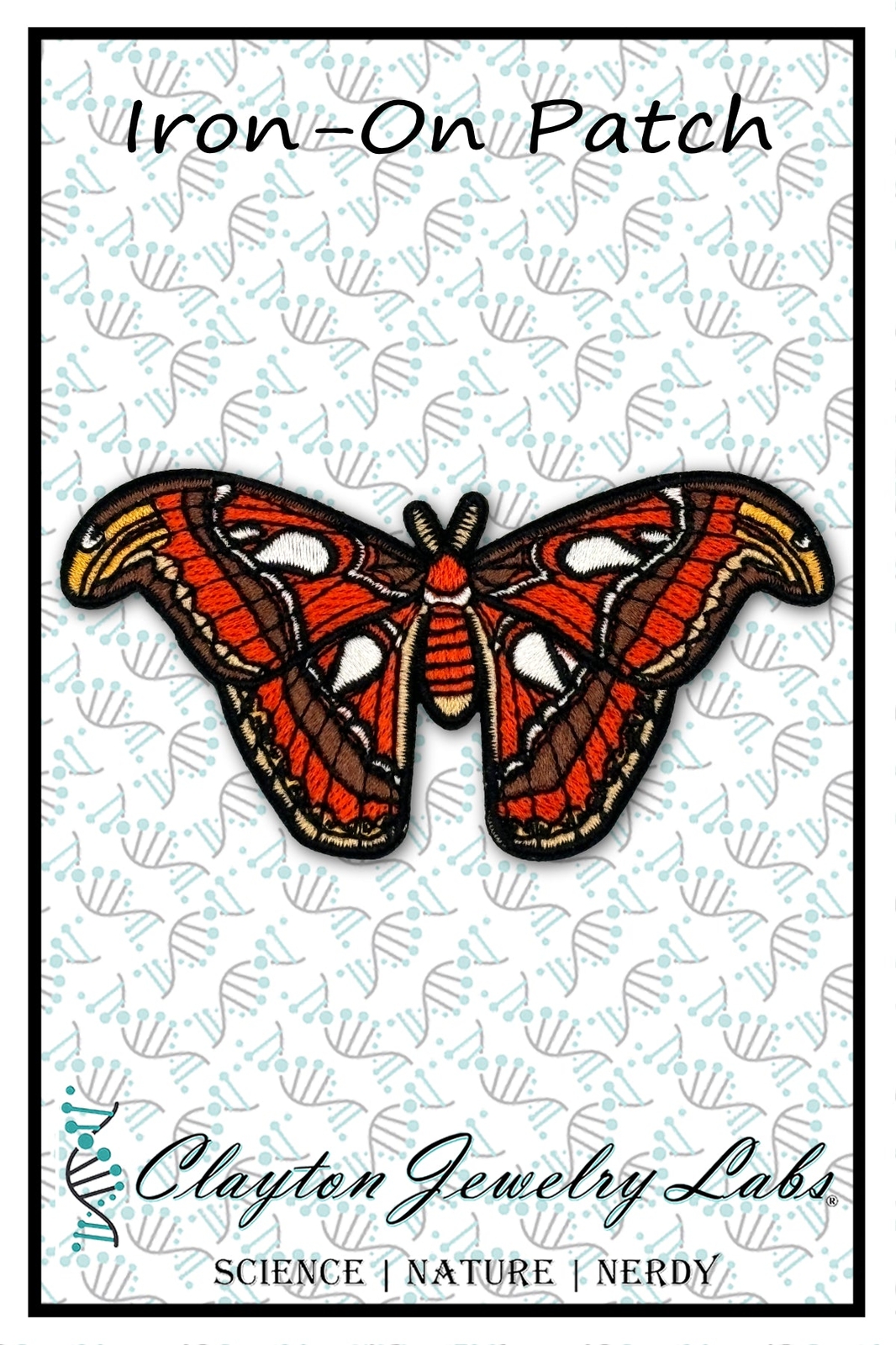 Atlas Moth Embroidered Iron-on Patch
