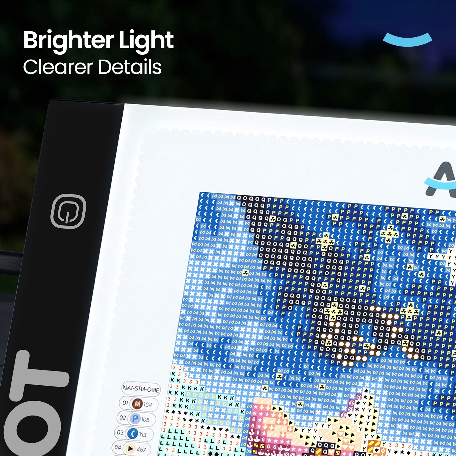 ARTDOT Light Board for Tracing Diamond Painting Art Light Pad Box Drawing Kit A4