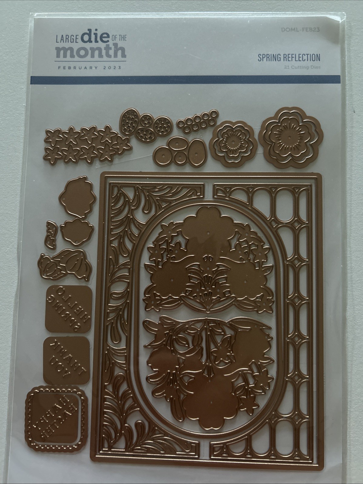 NEW Spellbinders Large Die Of The Month Feb 2023 SPRING REFLECTION