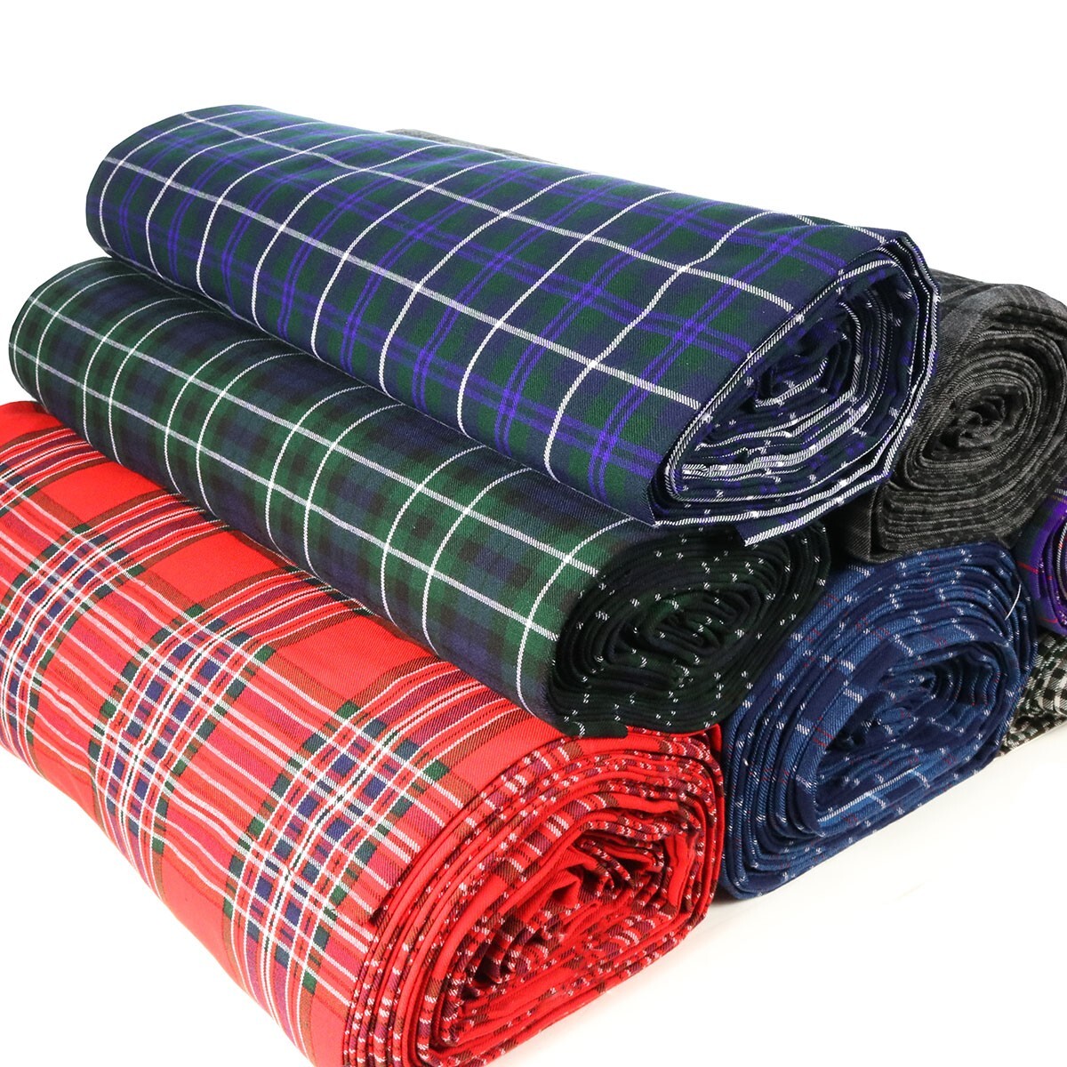 Homespun Wool Blend Tartan Fabric – By the Yard.