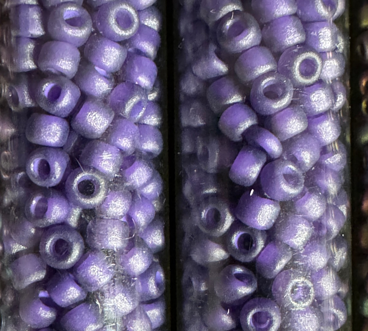 Glass Seed Bead Lot 30 Tubes – Purple, Pink, Magenta & Red – Different Sizes NOS