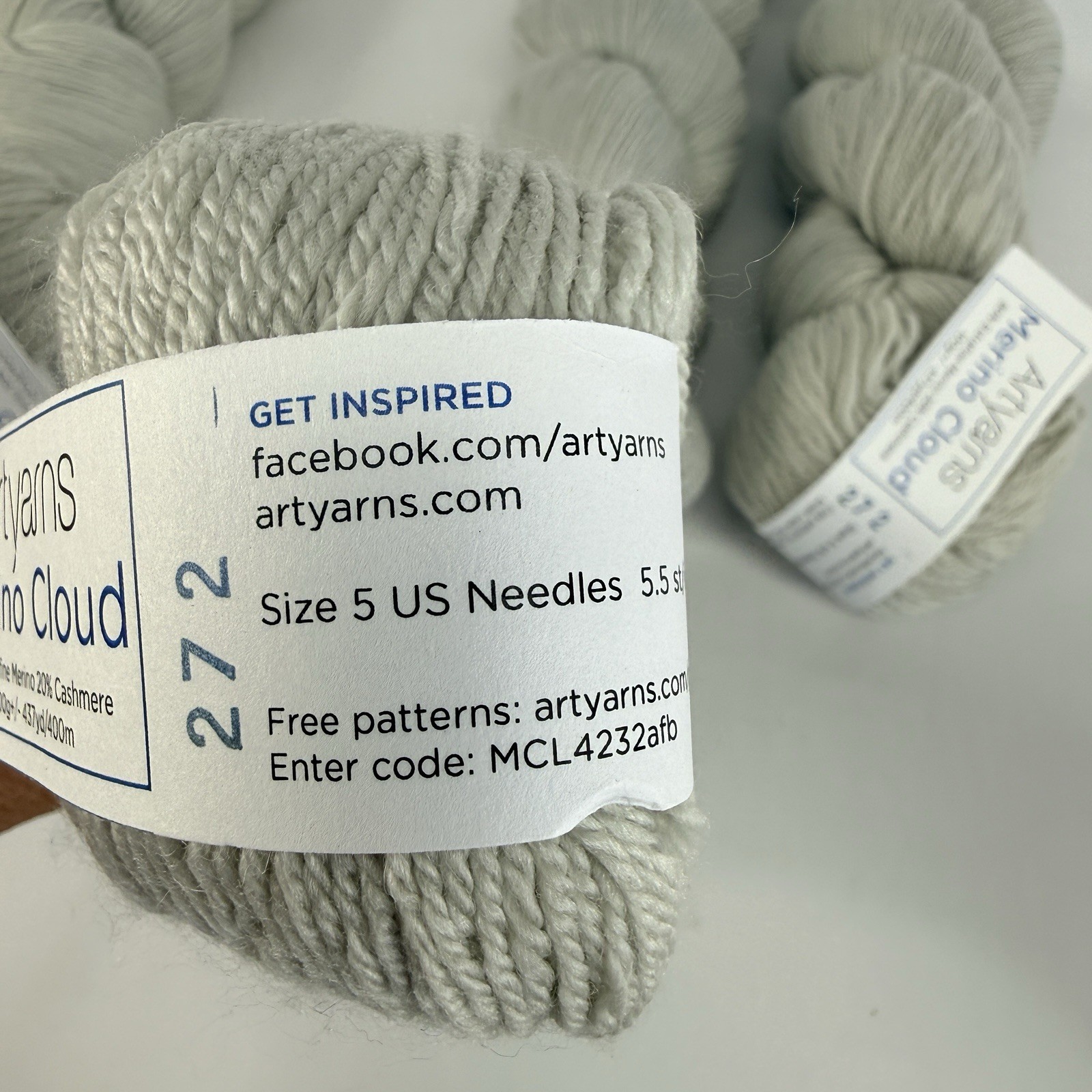 Artyarns Merino Cloud Yarn 100g 437yd #272 Merino Wool Cashmere Hand Dyed LOT 4