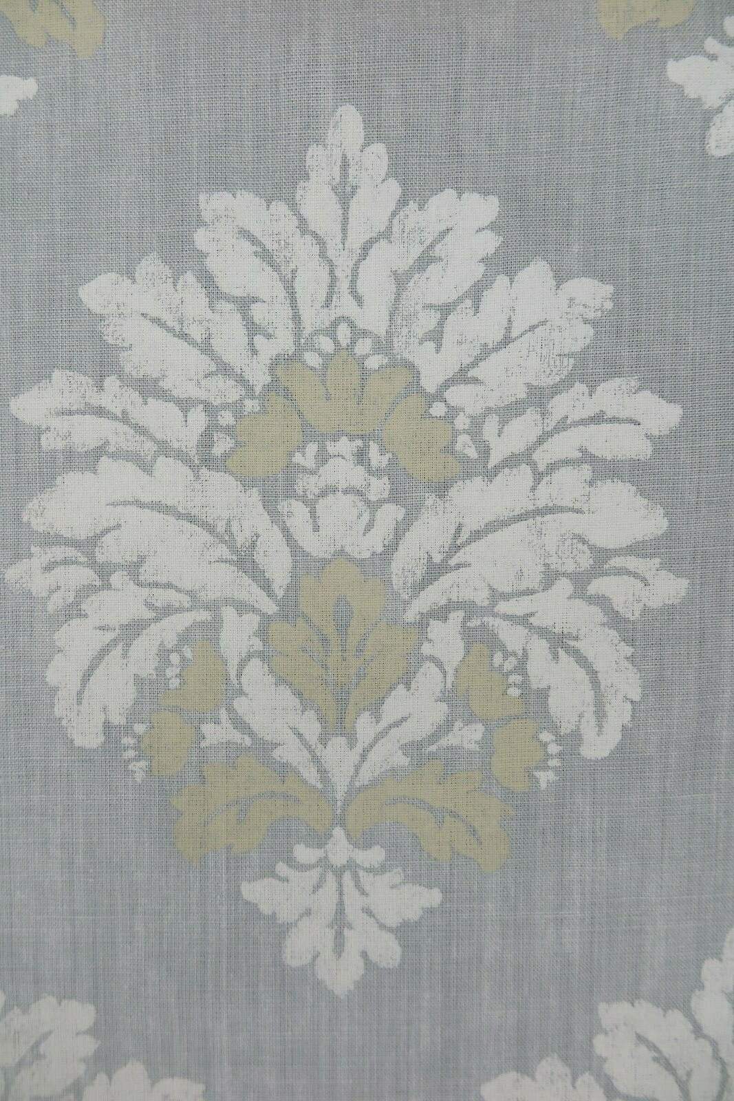 COLEFAX AND FOWLER CURTAIN FABRIC “Buckland” 2.8 METRES 100% LINEN AQUA