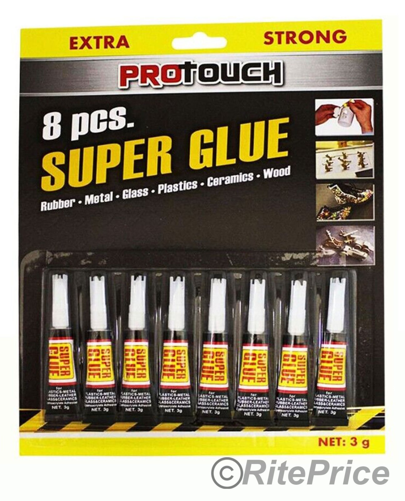 24 Pcs (3 Pack) Super Glue – ‘Cyanoacrylate Adhesive’ 3 Grams All Purpose Repair