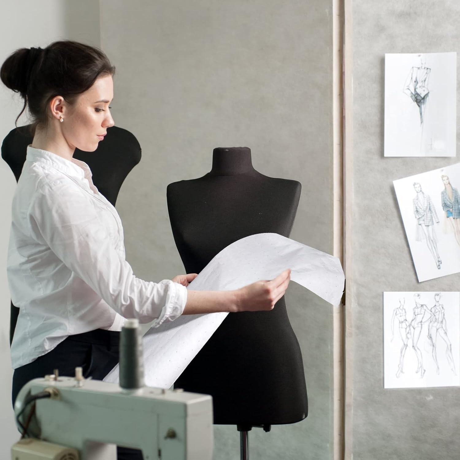 Sewing Pattern Dotted Paper 45X10 Yards Tracing for Dressmaking Crafting