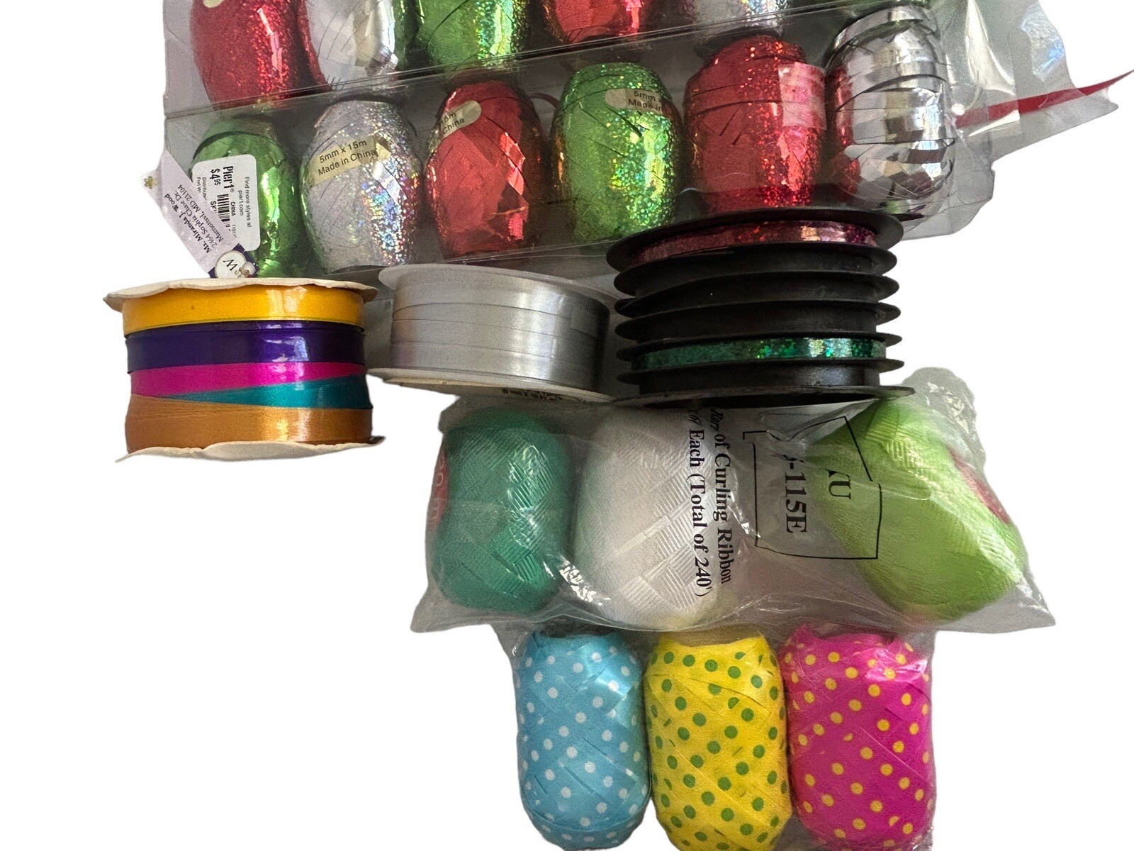 Curling Ribbon VINTAGE To Now Mixed Lot 43 Gift Wrap Bow Making – New and Used